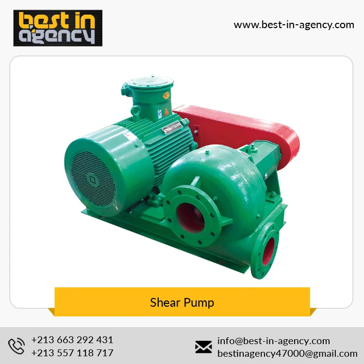 155m3/h(682GPM) Flow and 1900 RPM Speed Shear Pump for Drilling Fluids Solids Control