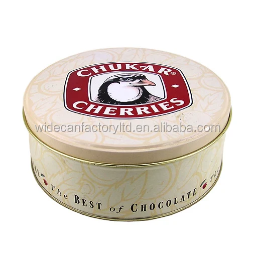 
Custom round Bank metal tin box containers for chocolate biscuit cake toys 