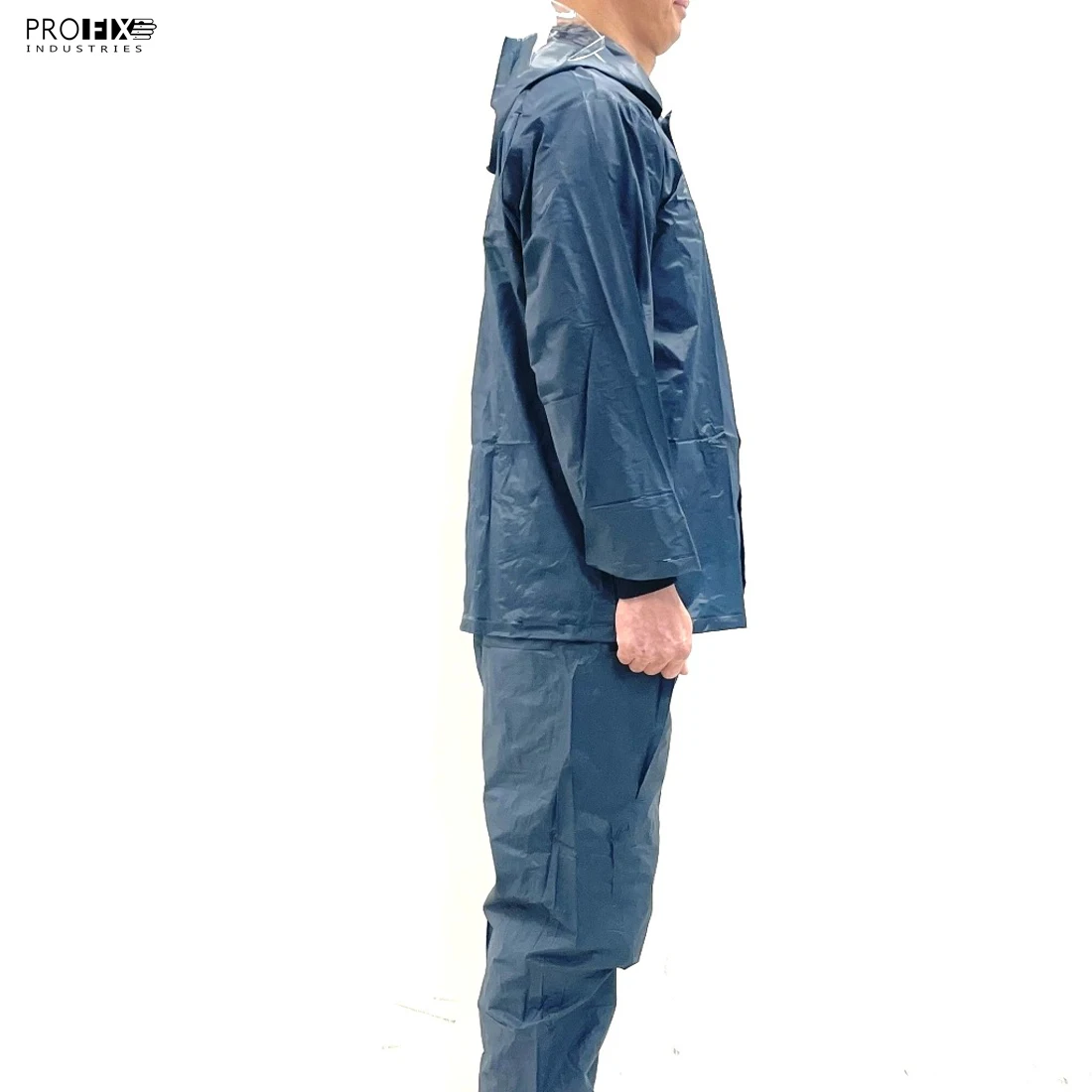 Raincoat Seamless PVC film weldable rain wear blue color rain suit for men And women Rain Suit