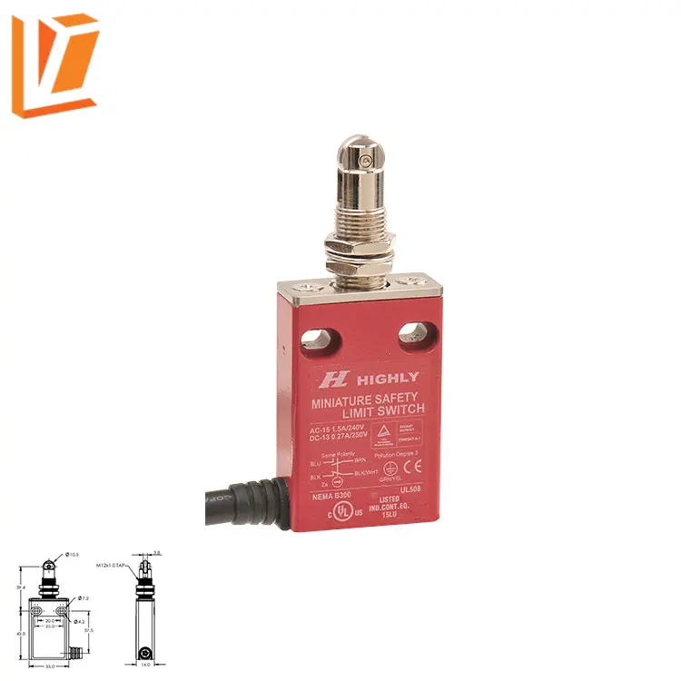 EFM-L-3-20 Short Lever type industrial Safety limit switch with cable
