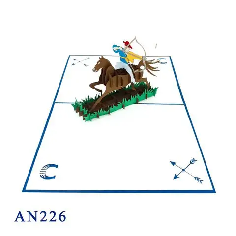 Horse Riding Pop Up Card 3D Laser Cut Wholesale Hot seller Handmade Vietnam art Paper Vietnam Top Trending products best choice