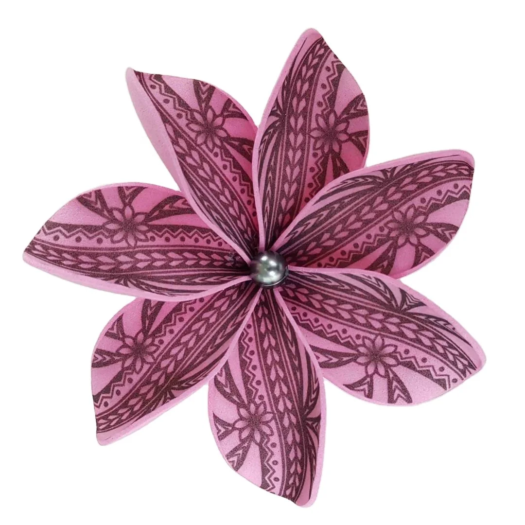 Best seller good quality Handcraft Handmade artificial tahitian foam flower with special tattoo and color pattern
