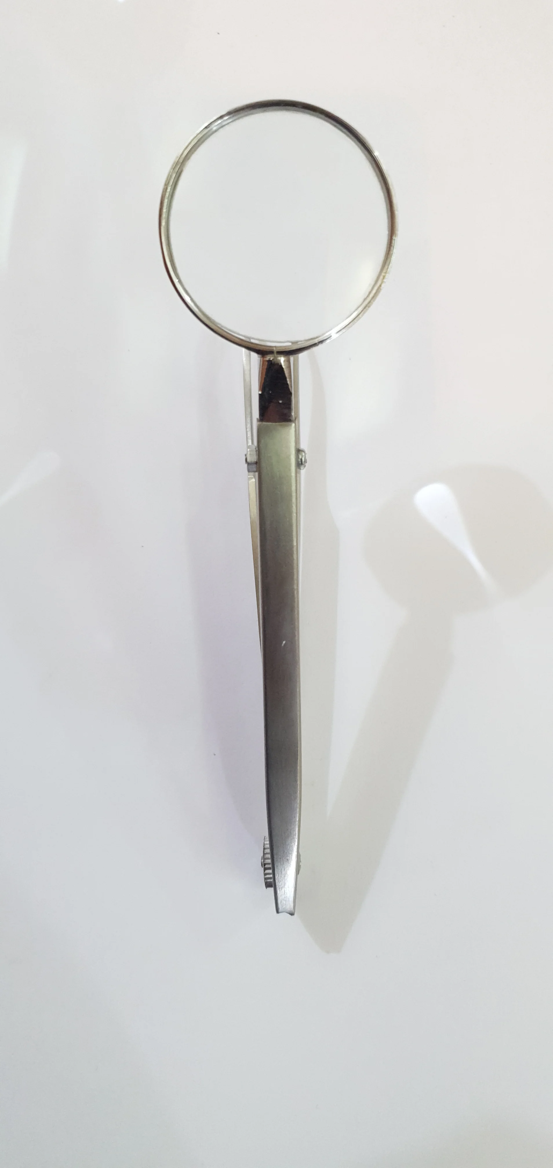 Magnifying Tweezers Splinter Tweezers Forceps with Magnifying Glass 5X Handheld Magnifier Tweezers Portable Repairing Loupe Tool