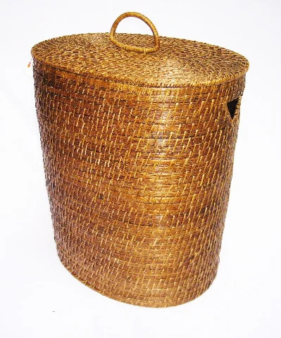 High Quality Sustainable Rattan Retangular Storage Baskets Wicker Laundry Baskets Made In Vietnam