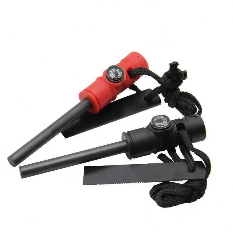 Stone 3 in 1 Outdoor Flint Steel  DRru Magnesium Fire Starter Rod