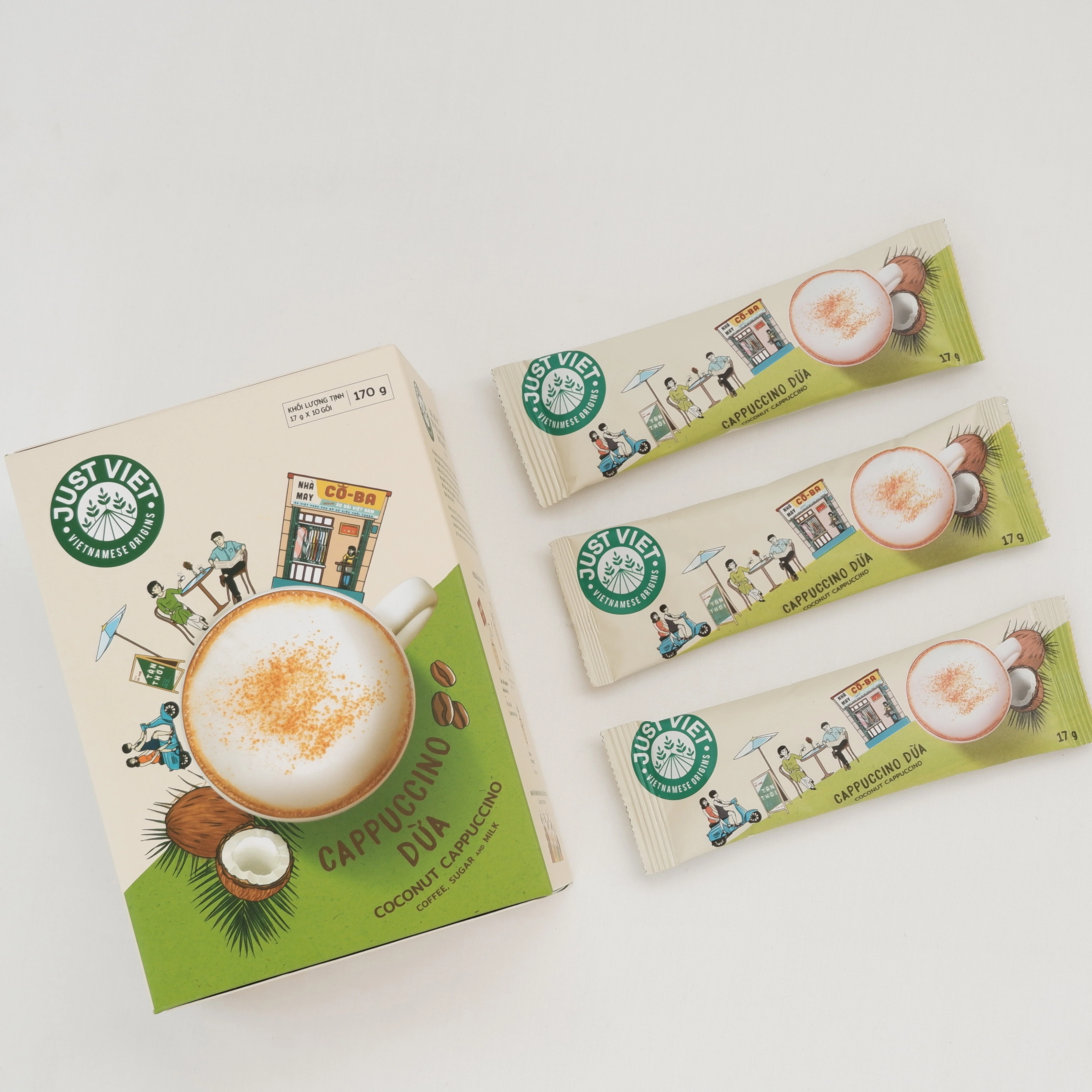 
Made in Vietnam Coffee - Vietnamese Signature Coffee Taste - Just Viet Coconut Coffee Powder 