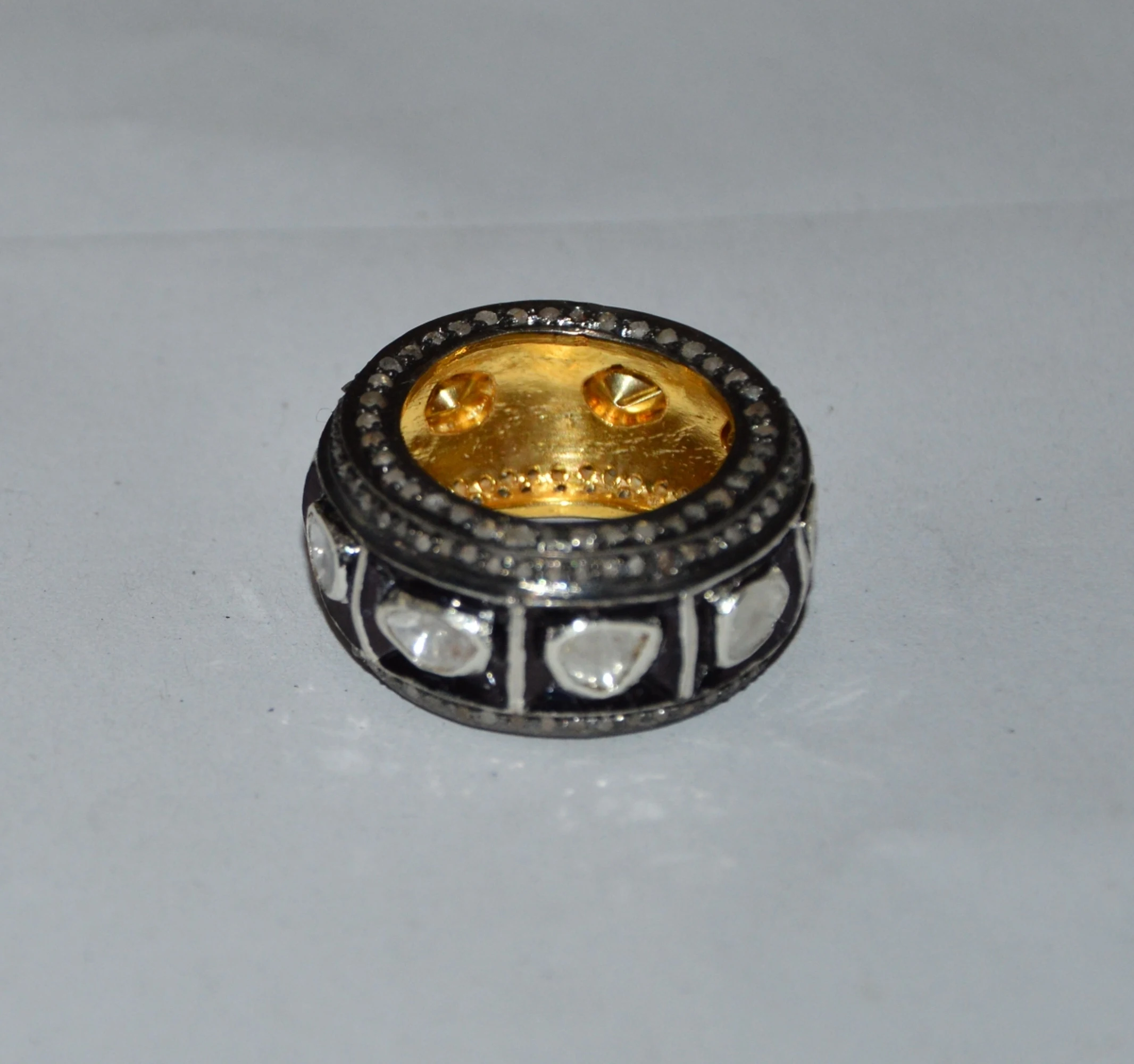 Серебряные серьги 18 K позолоченные поетки бриллиант обручальное кольцо 925 стерлингового серебра с натуральным поетки кольцо с бриллиантом Украшения ручной работы, ювелирные изделия с бриллиантами