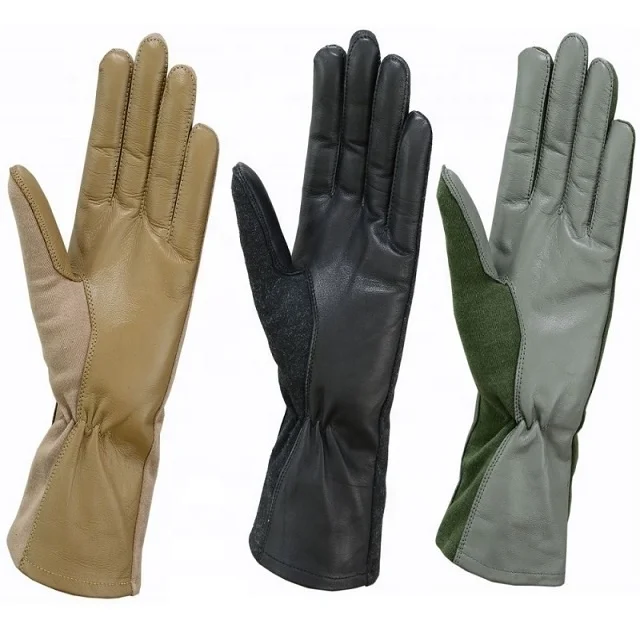 Hot selling military flight gloves good fire resistant air force pilot gloves