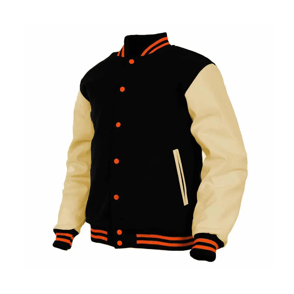 Letterman Versity Jacket  / Custom satin versity jackets / 100% polyester satin bomber jacket