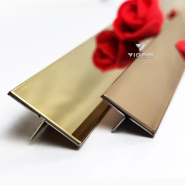 304/316 grade coloured stainless steel grooved decorative trims anti-moisture profiles