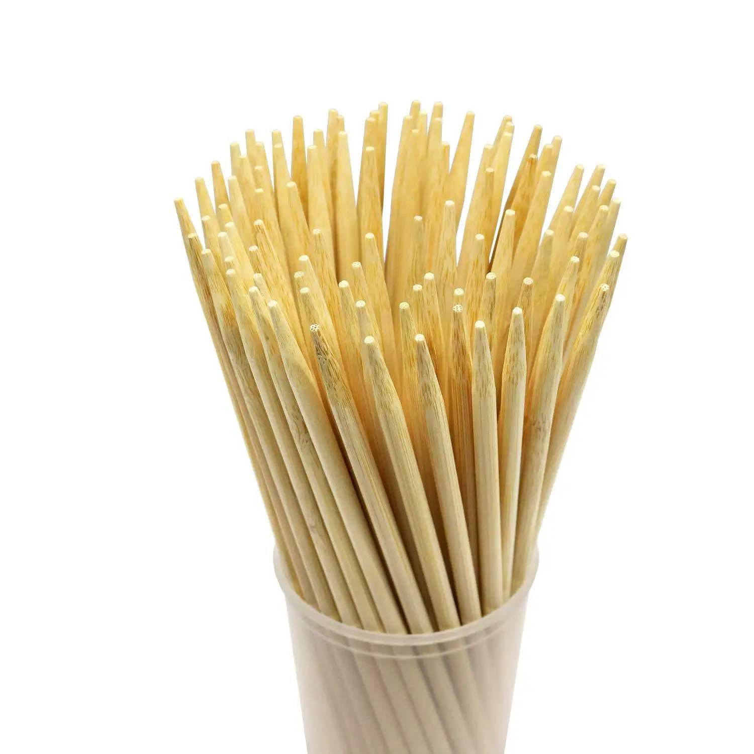 Eco-friendly Bamboo Sticks Round Pattern Skewer for Barbecue and Grill Food Heat Resistance Feature Home Restaurant Use