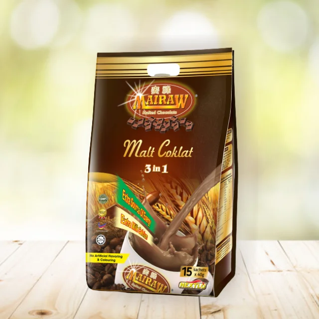 
Delicious Malt Hot Chocolate Drink Ready to Drink 3 in 1 Powder Halal Certified 