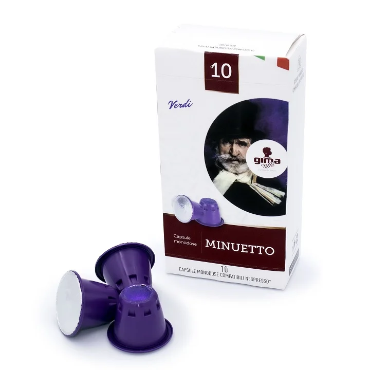 
Gima кофейный Minuetto 100% арабика-кофейных капсул Nespresso коробке 10 шт-молотый кофе капсулы итальянский жареный эспрессо капсулы из Рима 