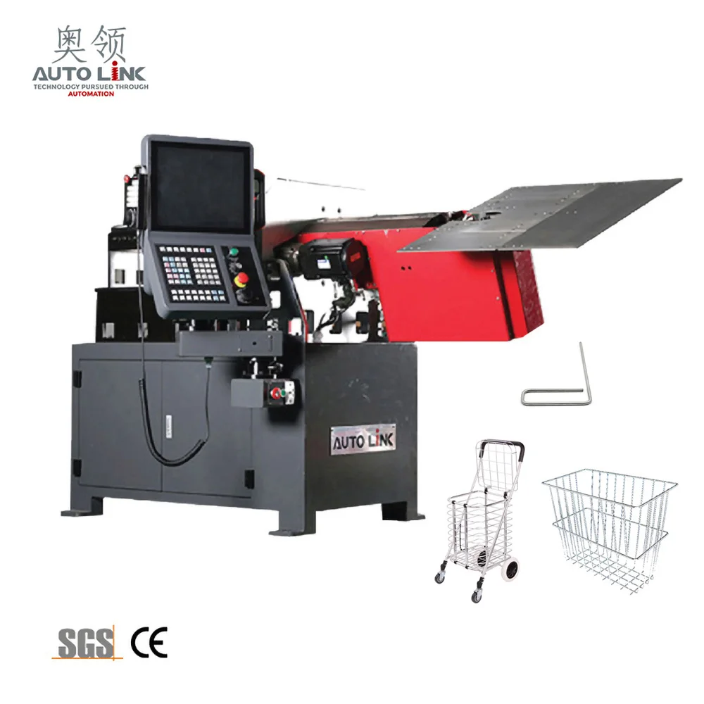 3.0-8.0 Steel/Metal Under Shelf Wire Basket Bending 2D CNC Wire Bending Machine 1200kg
