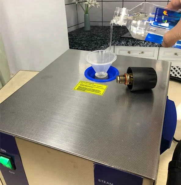 4L capacity flexible wands and foot pedal Low water level warning Stainless steel boiler  6 bar bench top dental steam cleaner