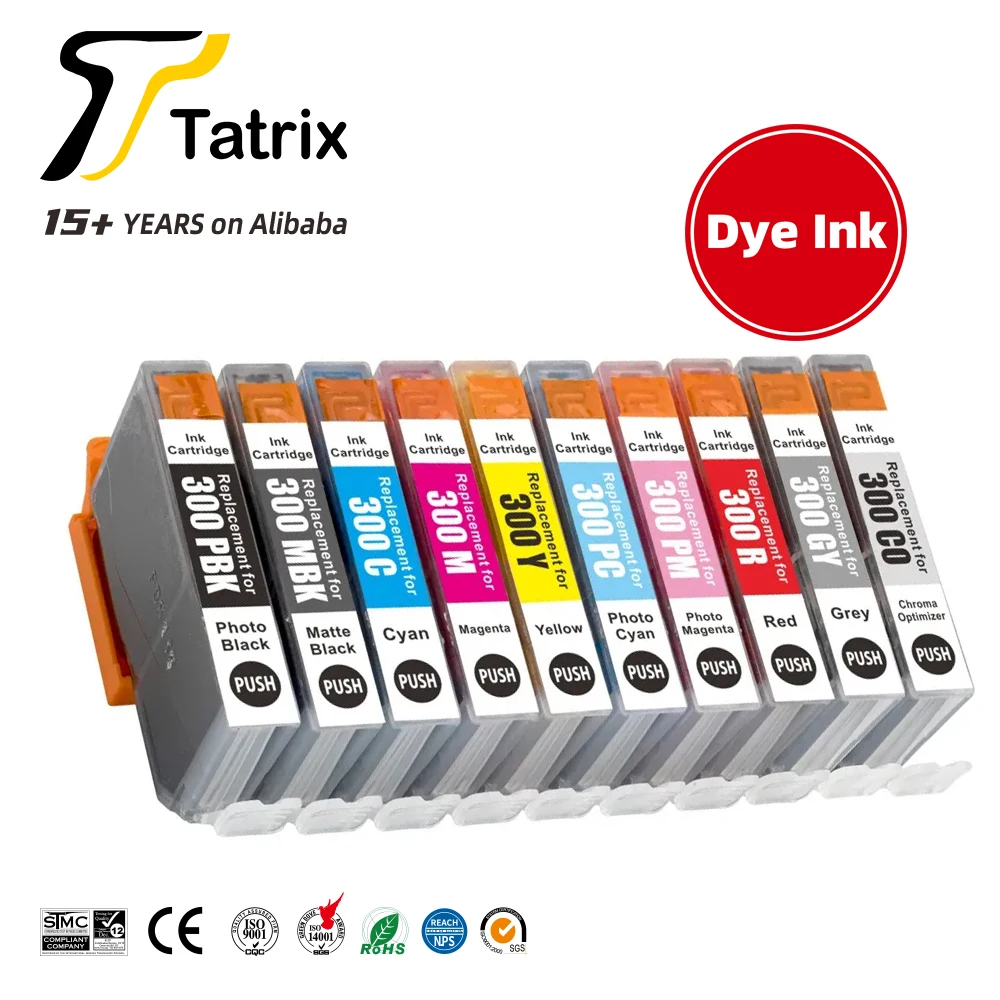 Tatrix PFI PFI 300 PFI300 премиум цвета Совместимый струйный принтер картридж для Canon imagePROGRAF