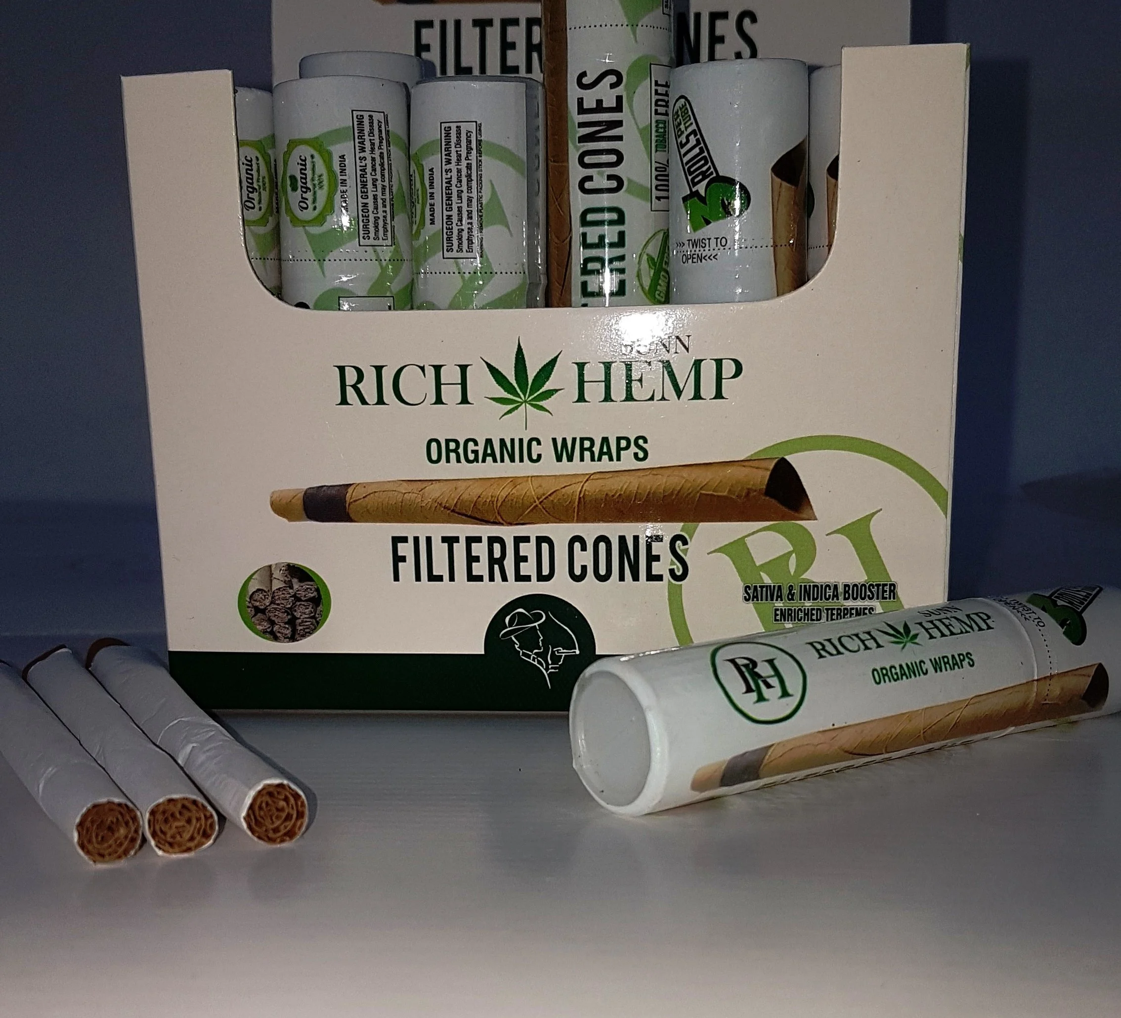 Leaf Pre Rolled Cones Bio Leaf Pre Rolls Green Gold Leaf cones Flavored Blunts Looking for distributors USA Canada