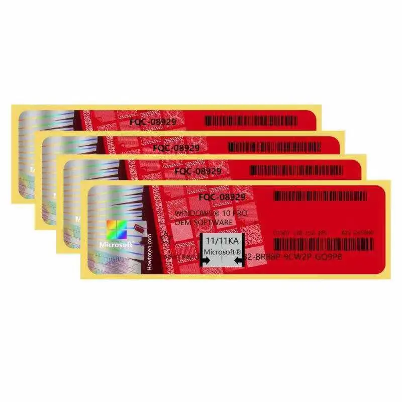 Windows 10 Pro COA New Red Sticker OEM