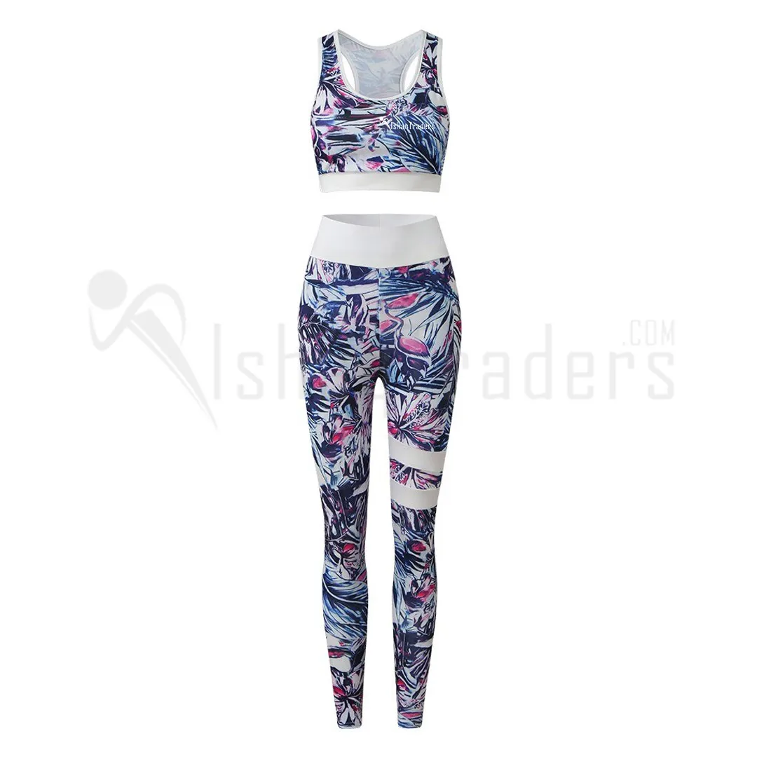 
2021 женский топ для йоги с высокой талией и коротким рукавом, обтягивающие леггинсы для фитнеса, для тренировок, для занятий йогой, камуфляжные Контурные леггинсы, набор для йоги 