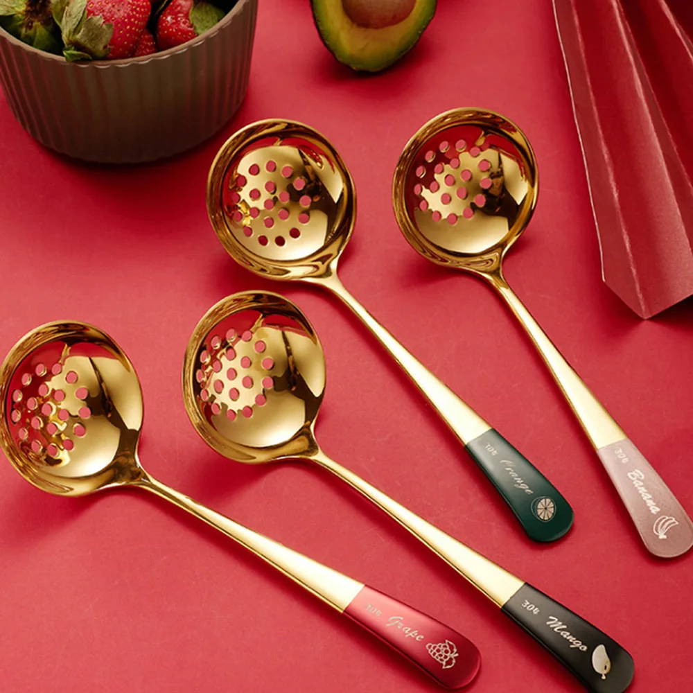 Personalized customizable LOGO pot, spoon and colander set Customizable LOGO suitable for restaurant kitchens