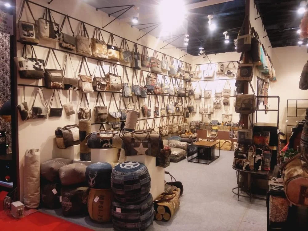 Eco friendly fashion custom printed logo Shopping Bag Orange Canvas beach tote bag with leather handle