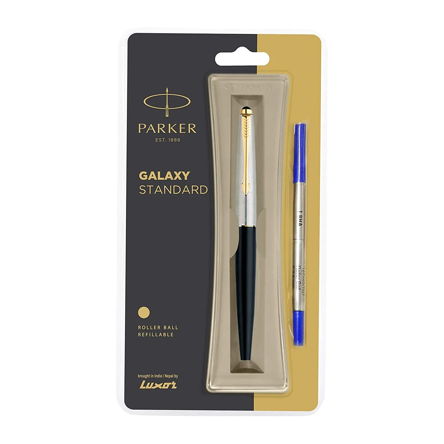 Rollerball pen Parker galaxy standard stainless steel gold trim Black/Blue/Red Barrel premium parker rollerball pens