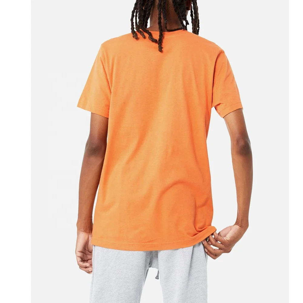 Orange Blank short sleeve  Breathable tee Custom Comfort Breathable Unisex Tee with Super Soft Feel and Logo Printing