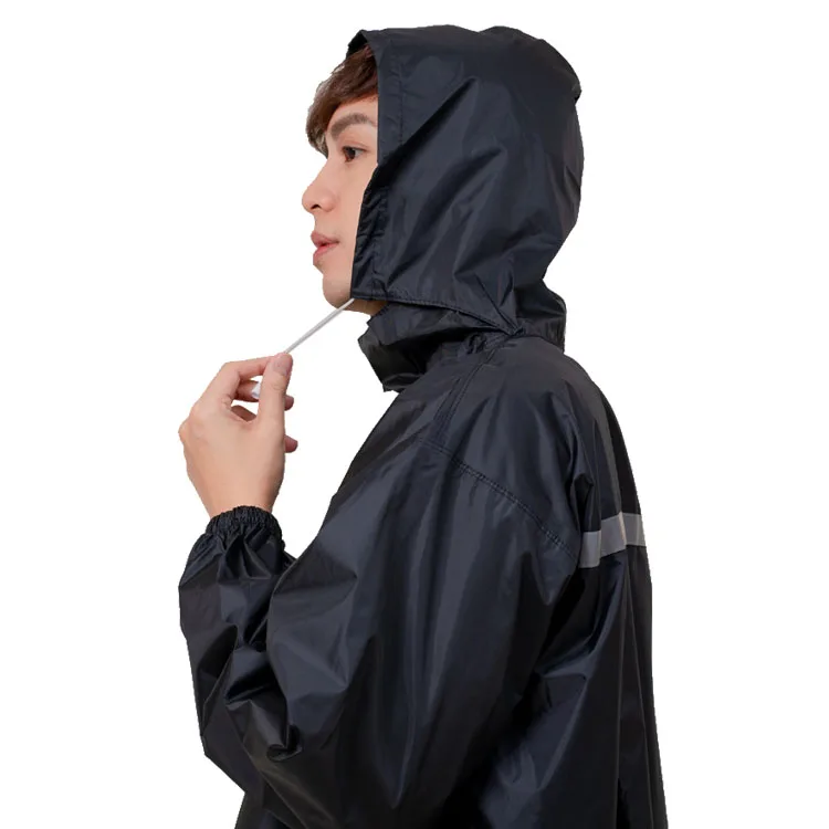 Waterproof pvc coated polyester rainsuit clothes