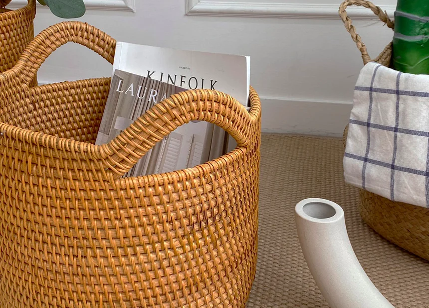 Экологически чистая Корзина из ротанга для кухни/домашний декор ротанга/мебель сделанная во Вьетнаме