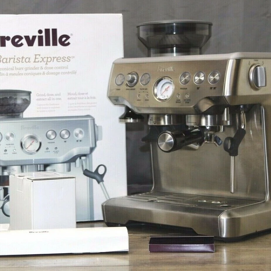 Breville BES870XL бариста из нержавеющей стали Эспрессо кофемашина с шлифовальной