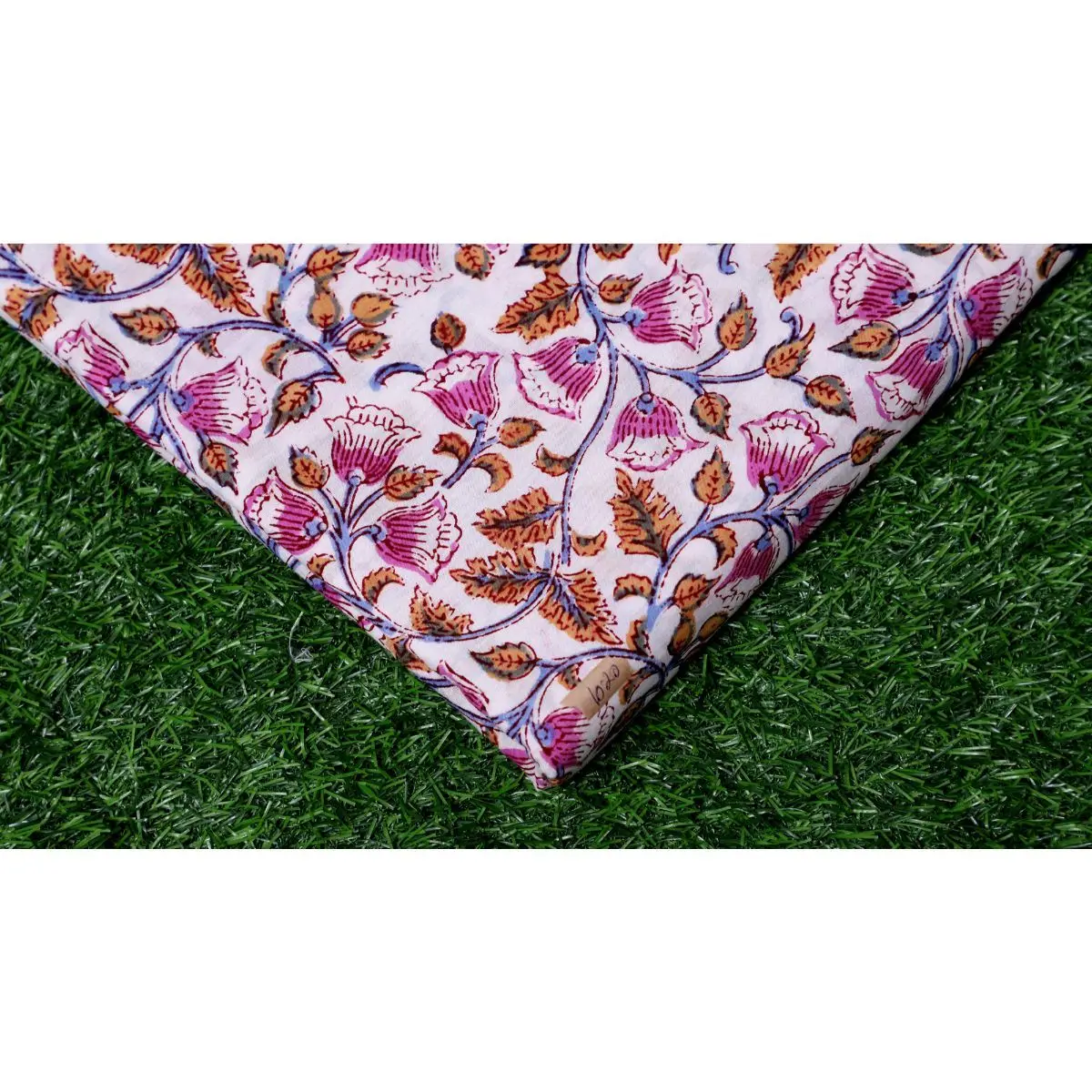 Hand Block Print Sewing Fabric By Yard 100% Cotton Dress Making Running Material Indian Home Furnishing Fabric