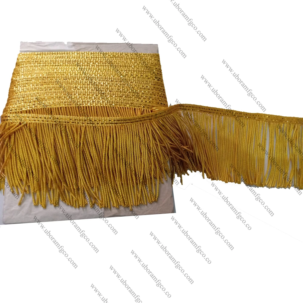 GOLD BULLION WIRE THREAD FRINGE 7 CM SIZE