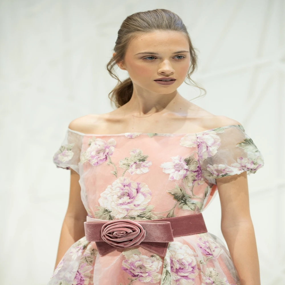 Top quality made in Italy cerimony dress for elegant women and for party, cocktail and wedding