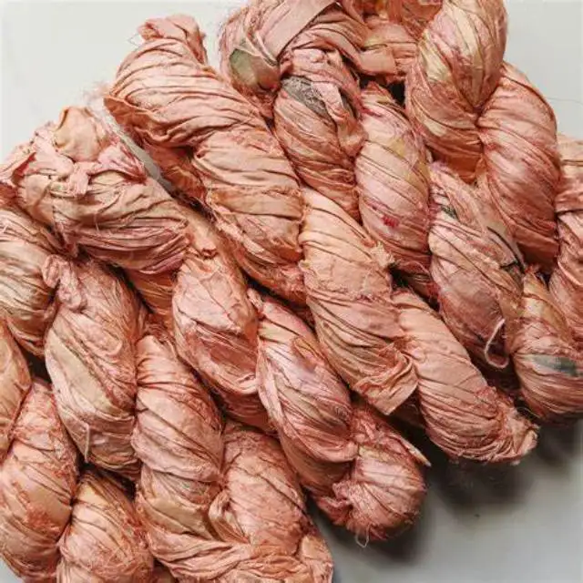 high quality printed sari silk ribbons yarn available in 100 gram skeins suitable for yarn and fiber stores