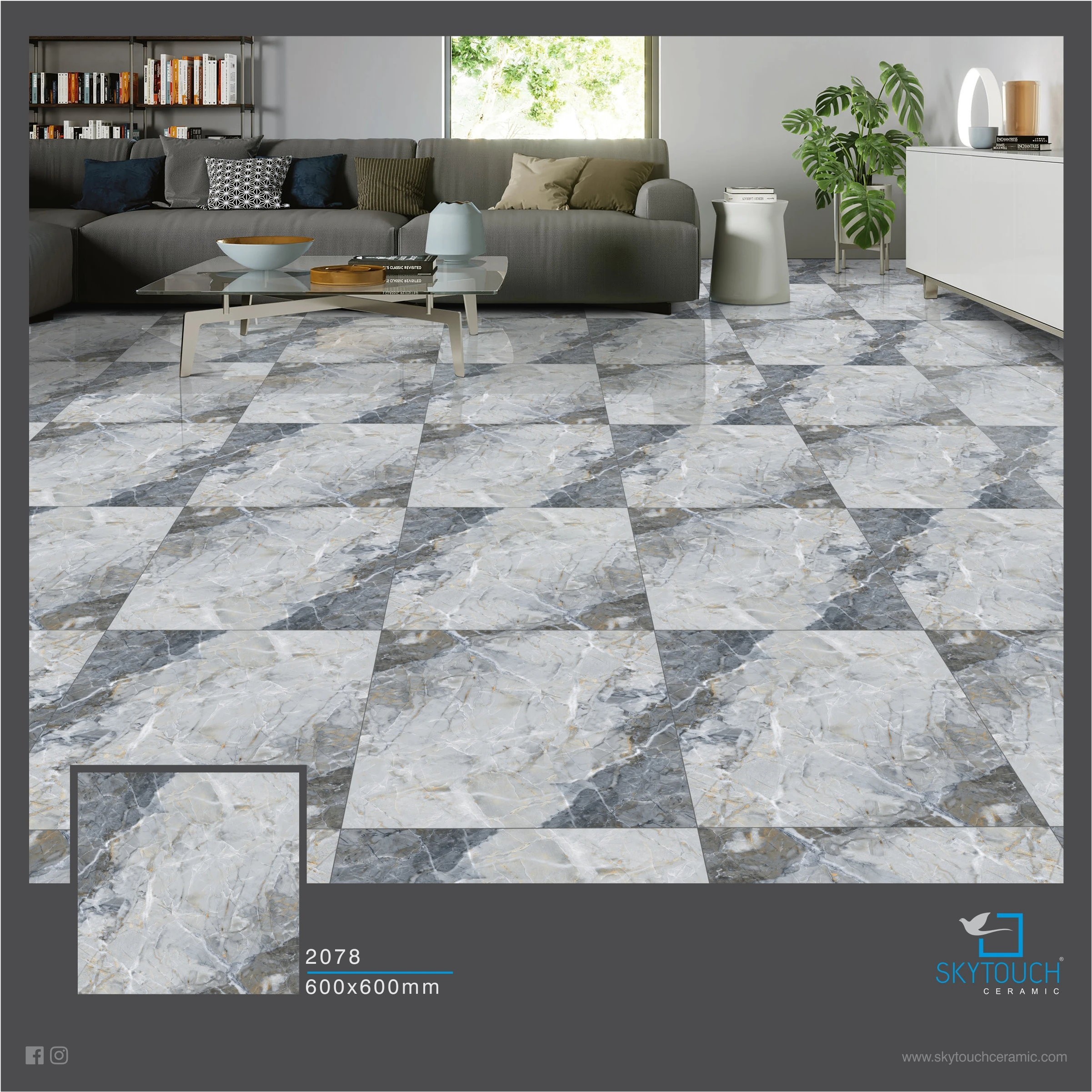  Роскошный серый цвет дизайн лучшие продажи легко применять классические плитки для строительства