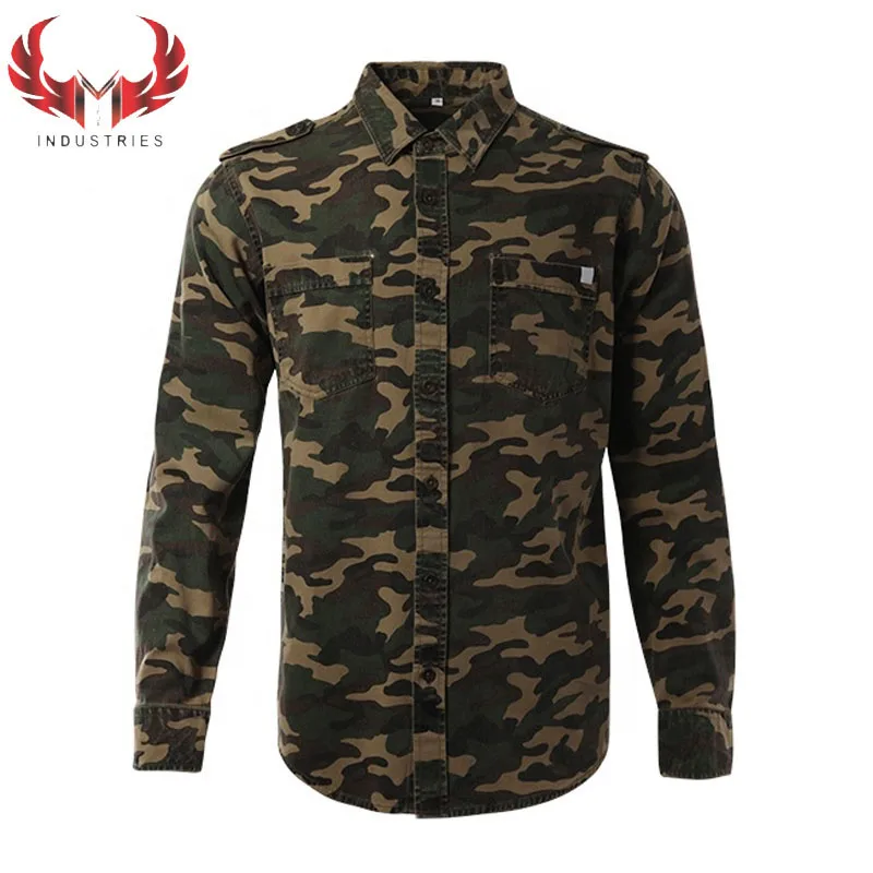 Оптовая продажа Прямая поставка с завода камуфляжная футболка одежда полиэстер Военная ткань охотничья