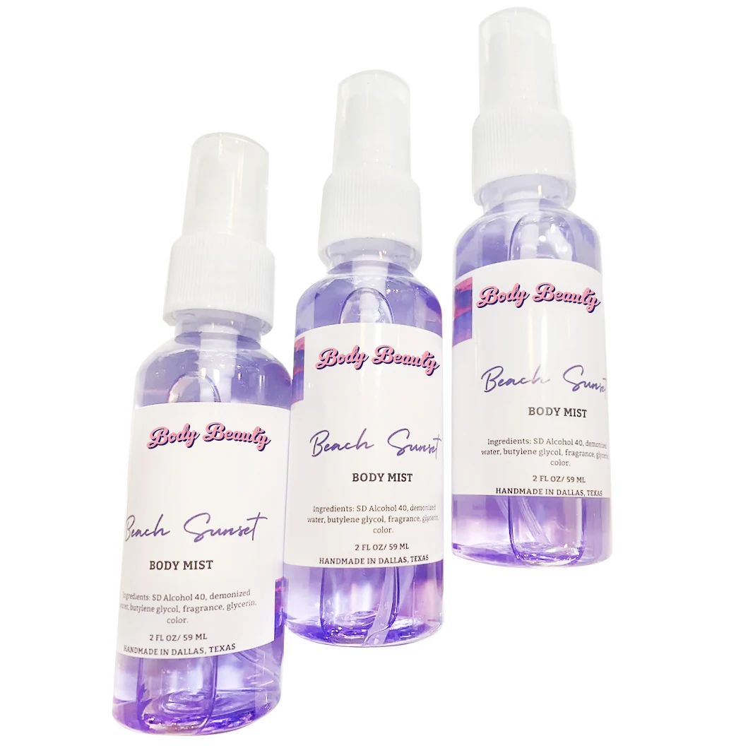 Private Label Body Spray With Long Lasting Body Mist Fragrance Rose Water Spray