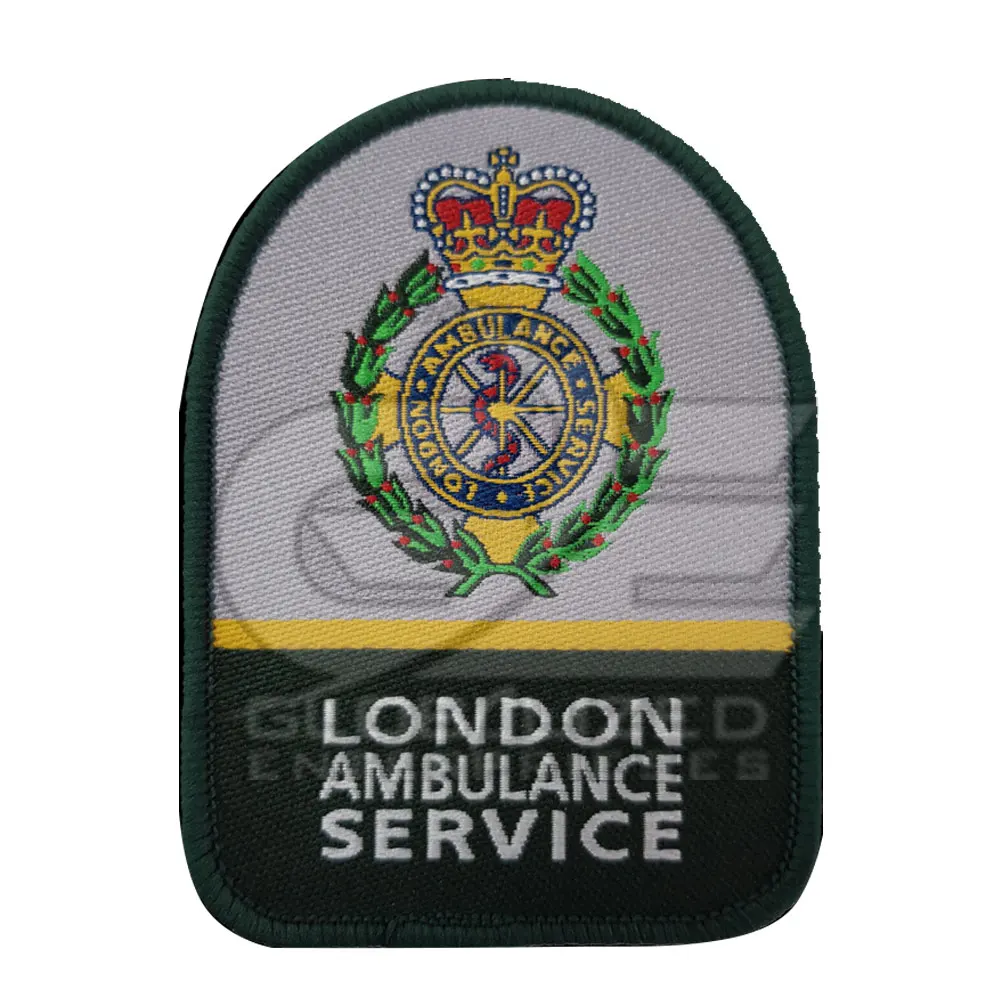 Фабричное изготовление логотип школьная одежда хлопковые тканые нашивки с вышивкой на