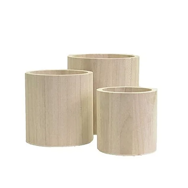 Деревянный горшок вазы для лампочек с цельной деревянной подставкой цветочные горшки ваза гидропоники дома декоративная