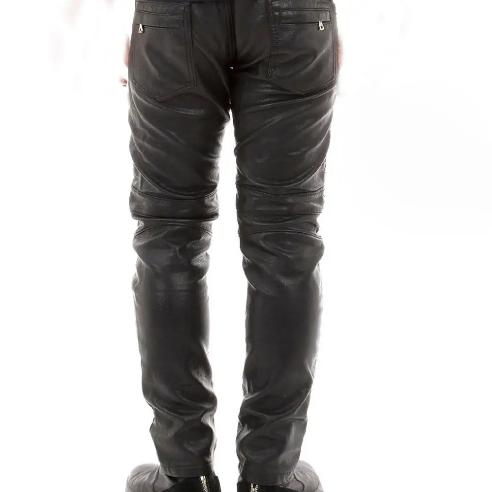 biker leather pants man/motorcycle leather pant/motorcycle pants