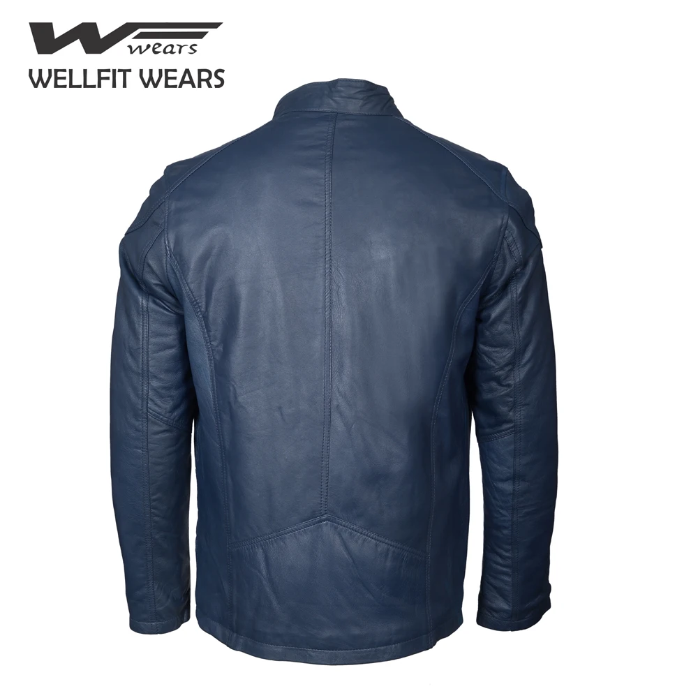 Мужская Байкерская мотоциклетная куртка из натуральной овечьей кожи Новые поступления оптовая продажа высокое качество оригинальный повседневный дизайн Осень-зима