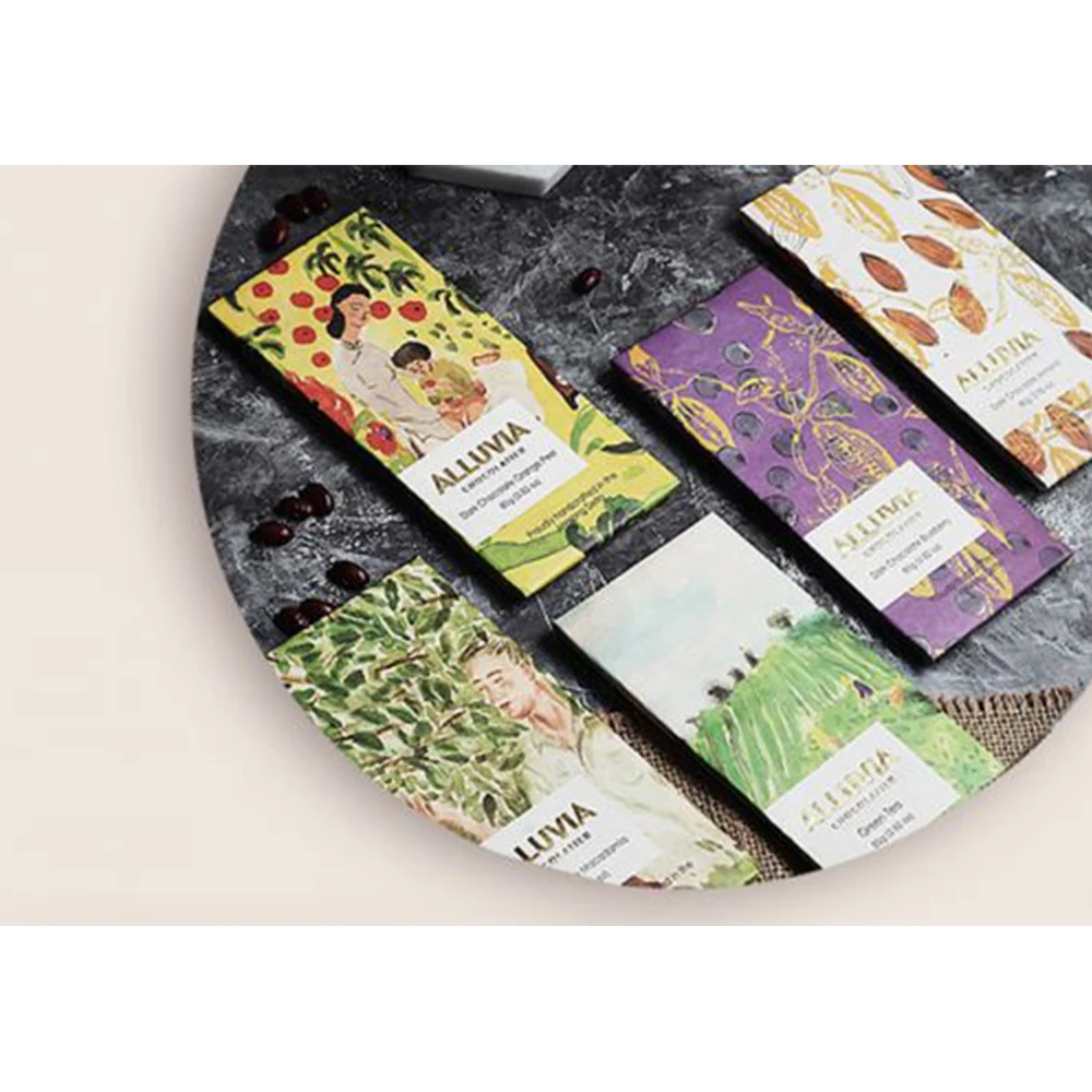 Оптовая продажа занимающихся цена Bean to Bar Горький шоколад 70% С голубикой с эффектом 80 г ручной работы в дельте реки