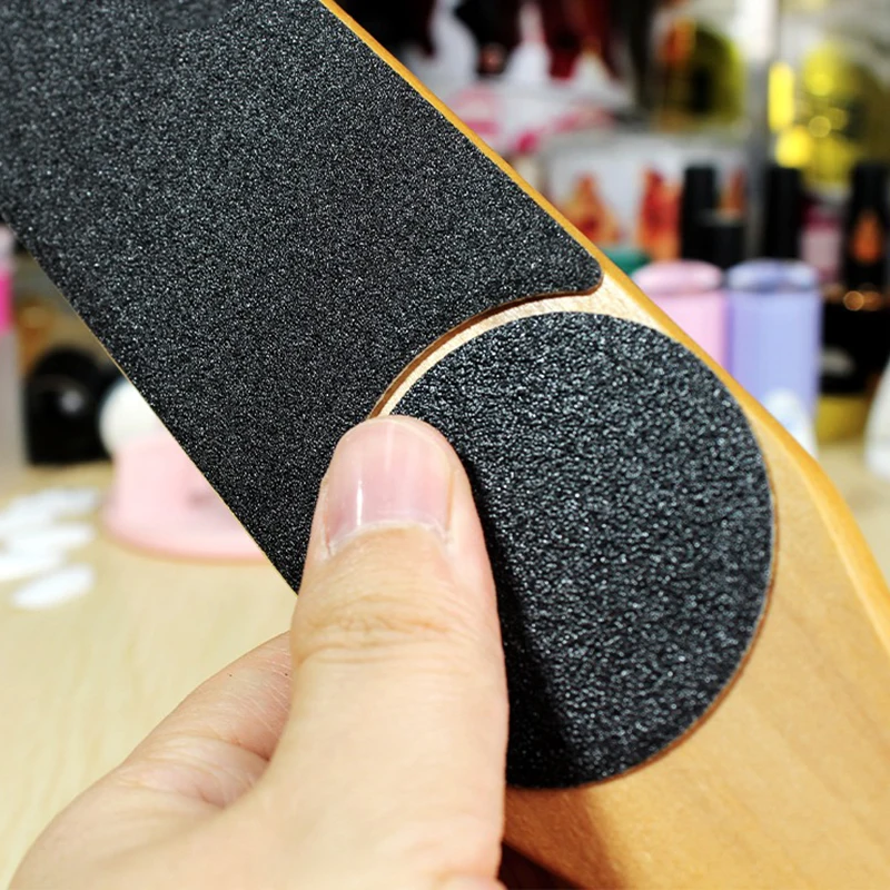 Hot sale design foot file and callus remover gold handle for nail salon black foot file