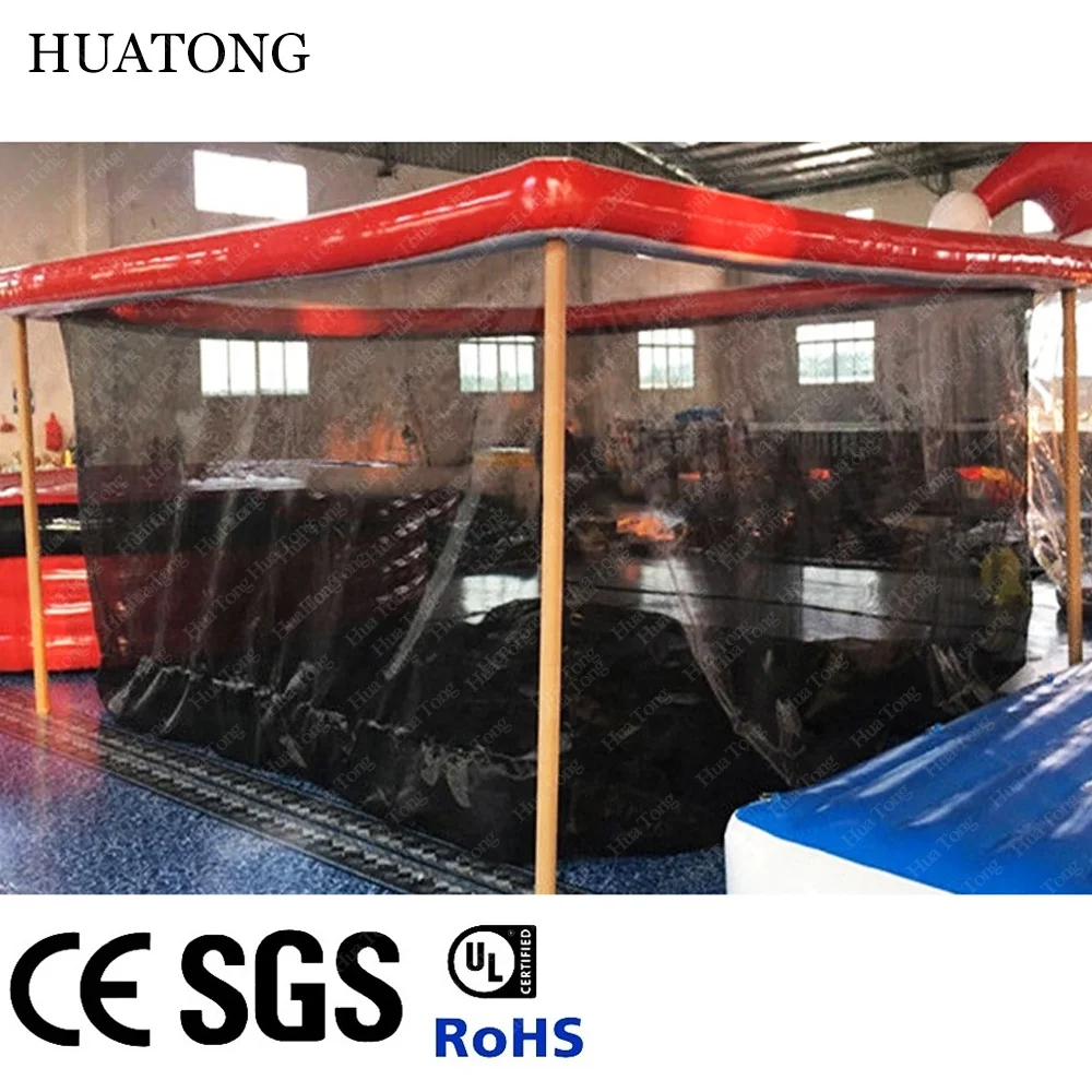 Largest Retractable Polycarbonate Swimming Pool Enclosures Inflatable Unicorn Sea Net Water Yacht Ocean Pool Float with Net