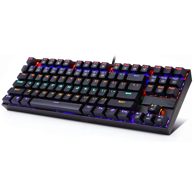 
Free Shipping Waterproof USB Wired Floating LED Backlit Mechanical Gaming ODM OEM 107 Keyboard For Desktop Computer Laptop PC 