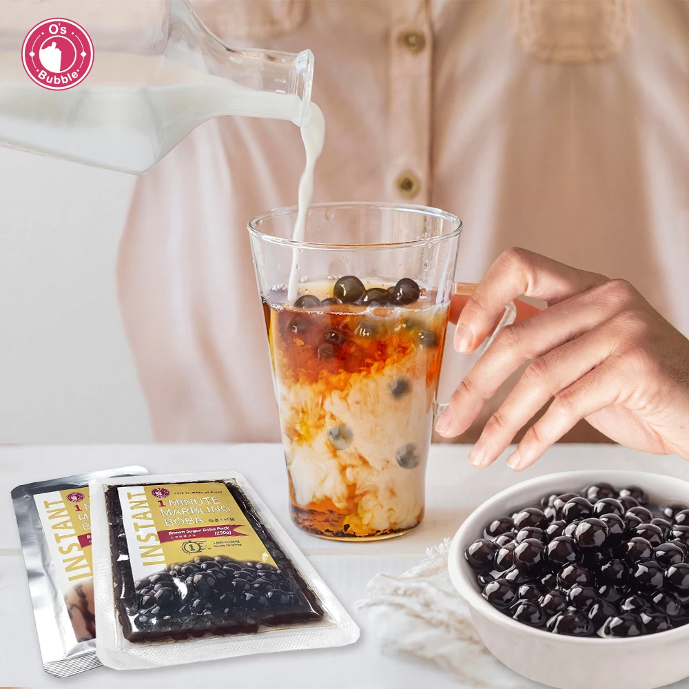 Wholesale Marbling Instant Boba Pearls Tapioca Ball DIY Home Kit