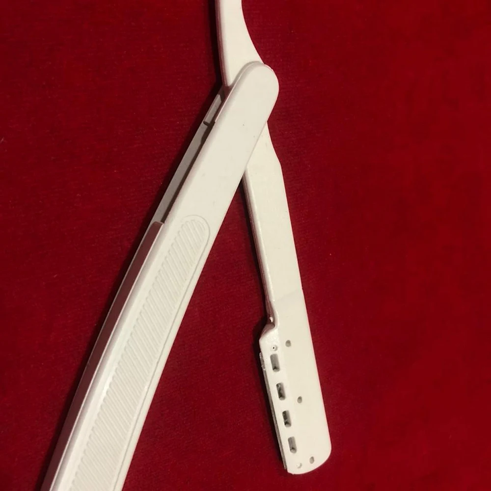 Пластиковая Складная одноразовая прямая Бритва для парикмахерской