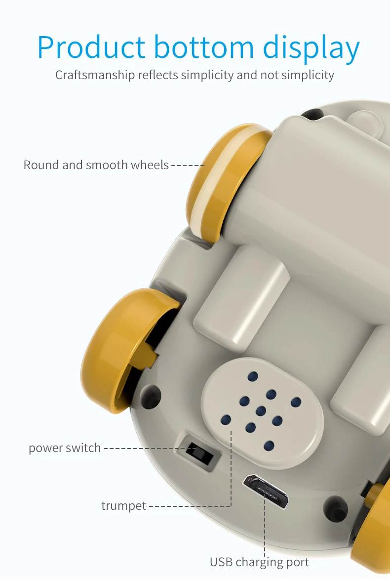 
3301A educational toys 1:32 cute cartoon mouse tracking car STEM toys with 2-way induction system, lights & sound 