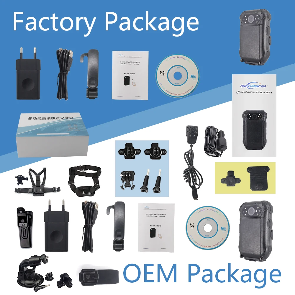 JOVE 4G Wifi GPS Touch Screen 1080P IR Night Vision Waterproof Body Worn Camera