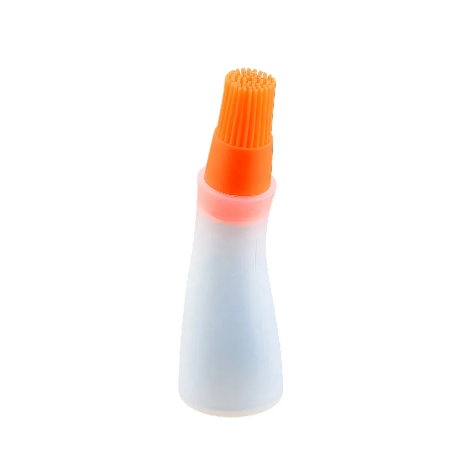 Baking Oil Brush Silicone Oil Bottle with Barbecue Brush Sauce Butter Brush Kitchen Cooking Accessory